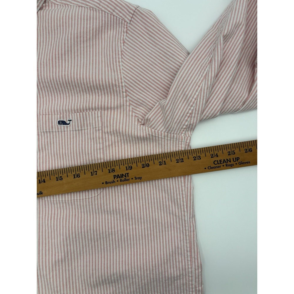 Vineyard Vines Mens L Pink White Stripes LongSleeve Button Down Shirt 0028 - Picture 6 of 7
